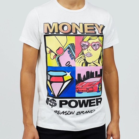“Money is Power” Tee - Size XL - Picture 2 of 3